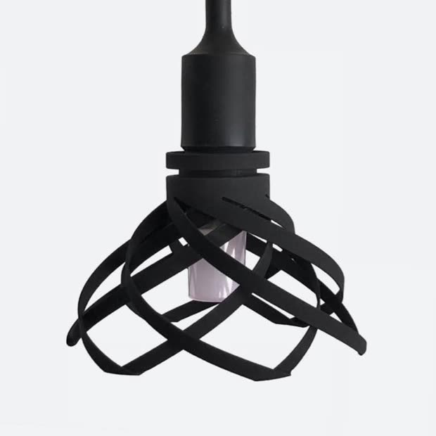 A faceted black pendant lamp shade